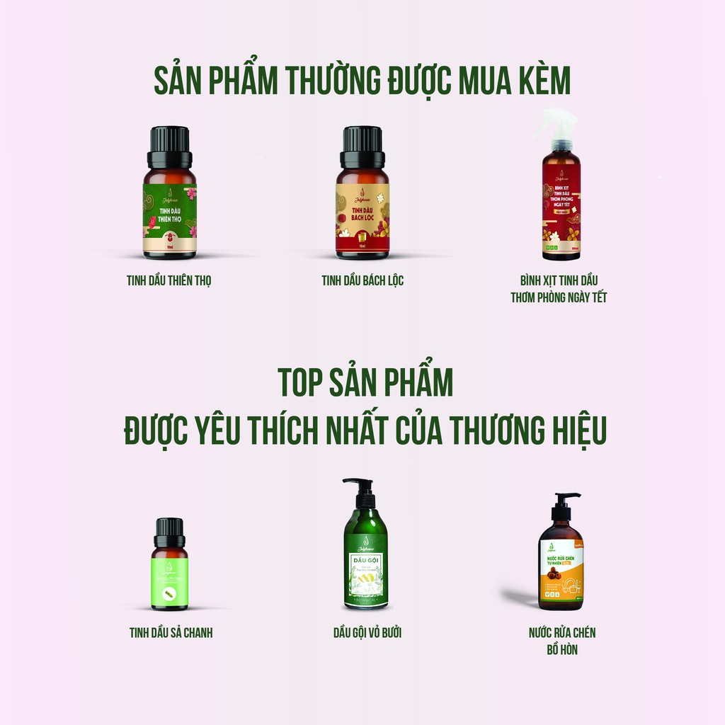 Tinh dầu Vạn Phúc 10ml JULYHOUSE hương vị Tết kết hợp tinh dầu Vỏ Bưởi, Sả Chanh, Thông và Trắc Bách Diệp