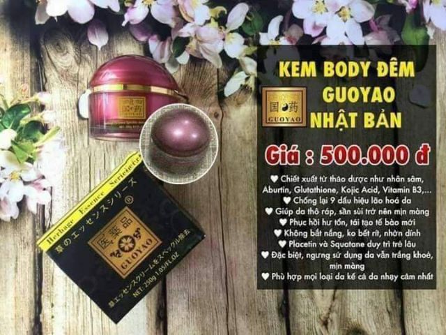 KEM BODY GOUYAO NHẬT BẢN_CHINH HÃNG_DA TRẮNG SAU 3 NGÀY_ HIỆU QUẢ CAO_GIÁ TỐT