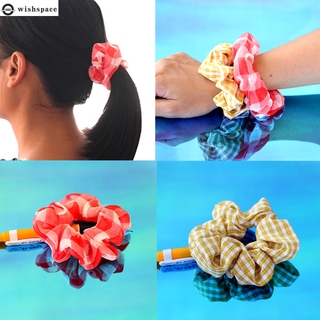 NEW Dây Buộc Tóc Co Dãn Họa Tiết Caro Thời Trang Cho Nữ