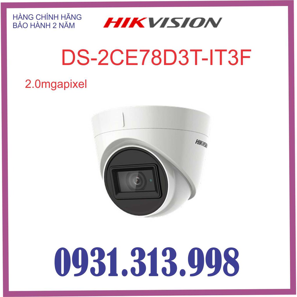CAMERA HIKVISION 2.0MP DS-2CE78D3T-IT3F