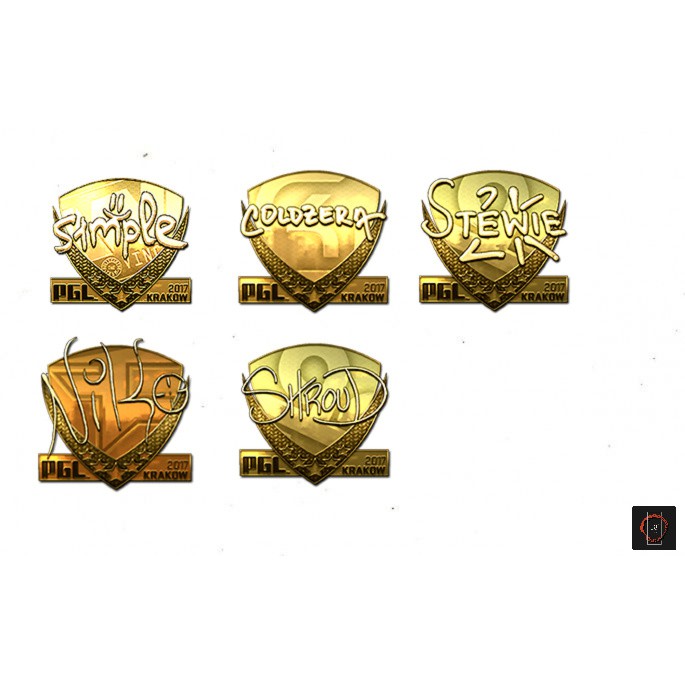 Sticker hình dán CSGO Gold Holo trang trí máy tính điện thoại - Cắt sẵn - Phủ bóng cao cấp - Chống nước