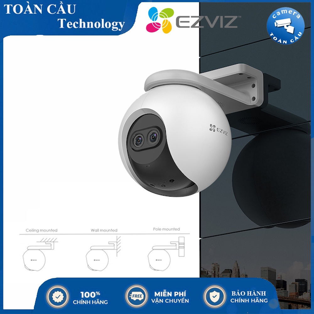 Camera IP WIFI EZVIZ C8PF 2.0MP Full HD 2MP - Xoay Thông Minh 360 độ - Phát Hiện Cảnh Báo Người Dùng