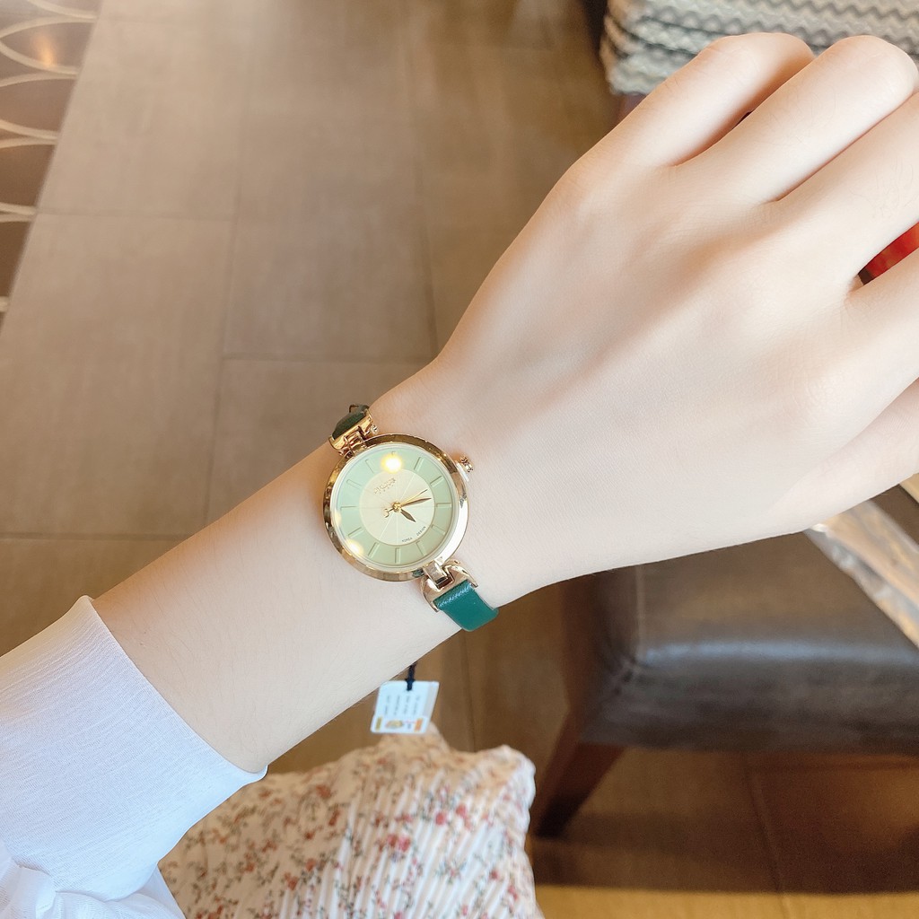 Đồng hồ nữ Julius Hàn Quốc JA-864B dây da (Xanh Rêu) | BigBuy360 - bigbuy360.vn