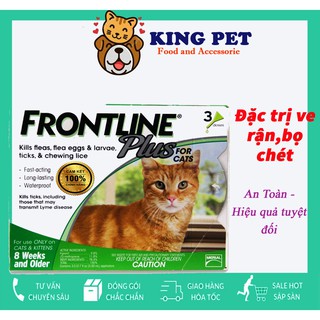 Nhỏ gáy trị ve rận Frontline Plus cho mèo