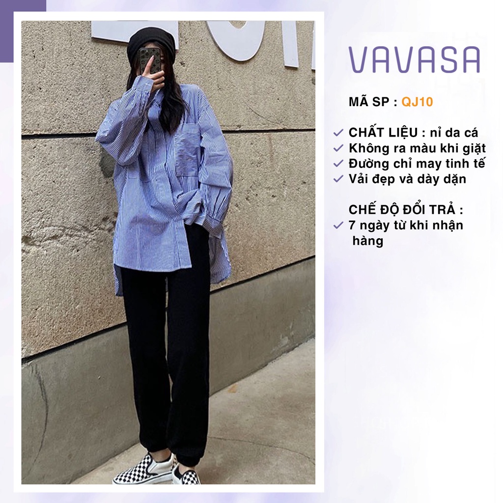 Quần jogger nữ dây rút bigsize ống rộng cá tính VAVASA QJ10 | BigBuy360 - bigbuy360.vn