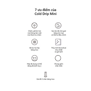 Bình pha cà phê lạnh Cold Drip nhỏ giọt Hero, dụng cụ pha cà phê Cold Drip Mini
