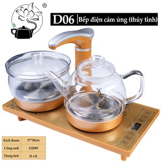 -BẢO HÀNH 12 THÁNG-Bếp điện thủy tinh bếp đun nước pha trà hoàn toàn tự động cảm ứng 100% -D06