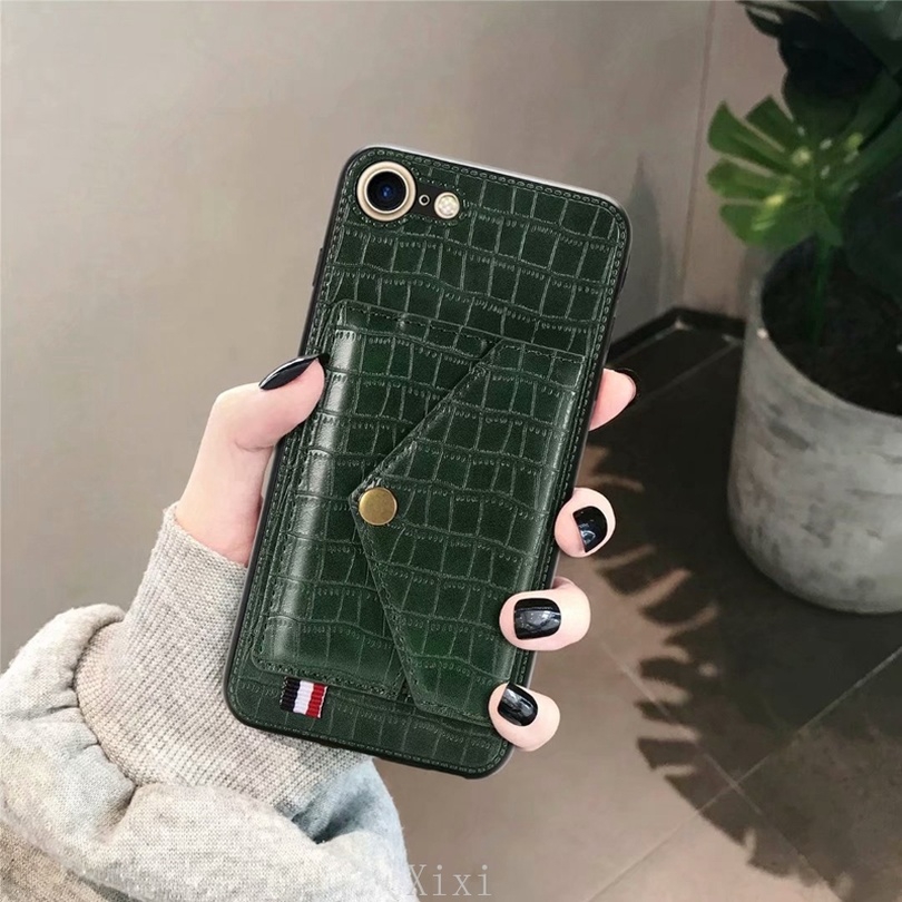 Ốp điện thoại mỏng họa tiết da cá sấu cao cấp có ví đựng thẻ cho Samsung Galaxy A71 A51 A11 M11 A01 A70 A50s A30s A20 | BigBuy360 - bigbuy360.vn