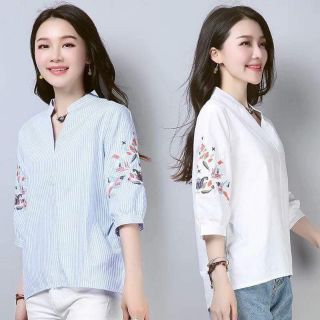 Combo 2 Áo thô thêu tay cho chị em