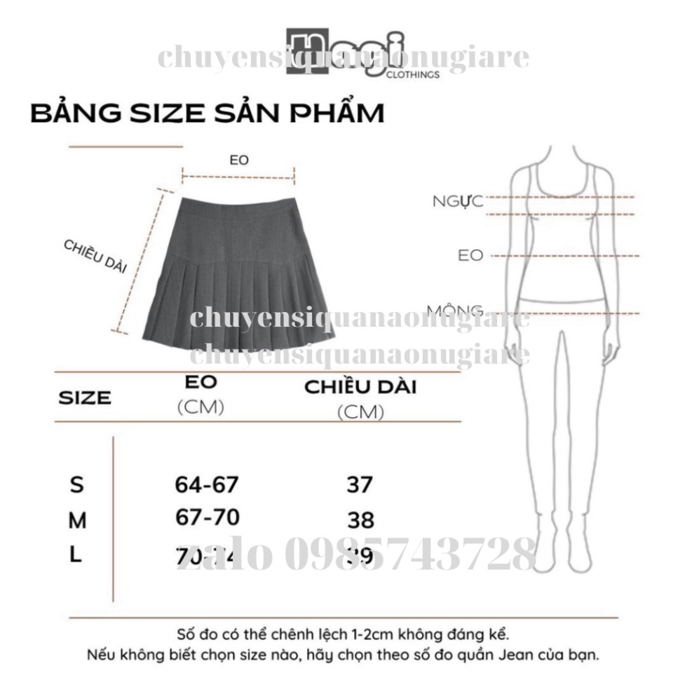 Chân váy tennis xếp ly dáng mới chữ A lưng cao che hông bigsize phong cách ullzzang (có XS, XL inbox riêng shop) ka