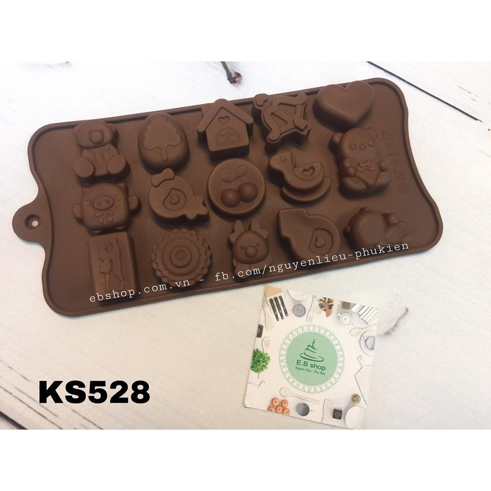 KS528  KHUÔN SOCOLA SILICON MẪU CUPID