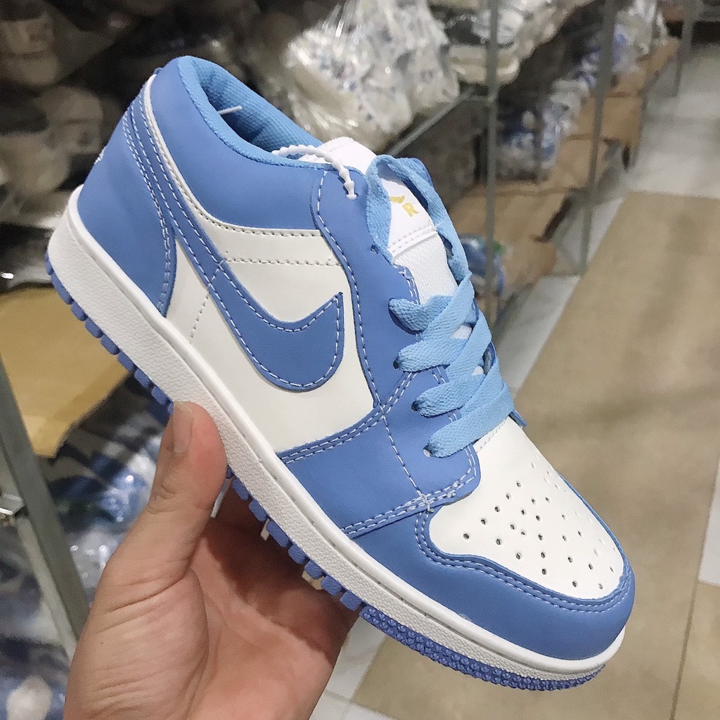 Giày Thể Thao giày jordan 1 Low đen trắng, mid milan, xám xanh cổ thấp nam nữ đủ màu full box bill