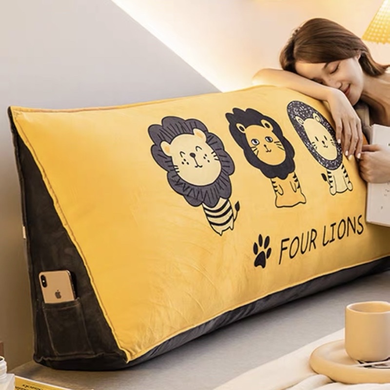 Gối tựa đầu giường họa tiết ngộ nghĩnh size 1m5 và 1m8