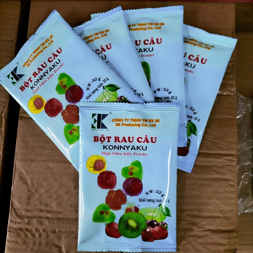 Bột rau câu Konnyaku 22g - Nguyên Liệu Làm Thạch Rau Câu Ngon