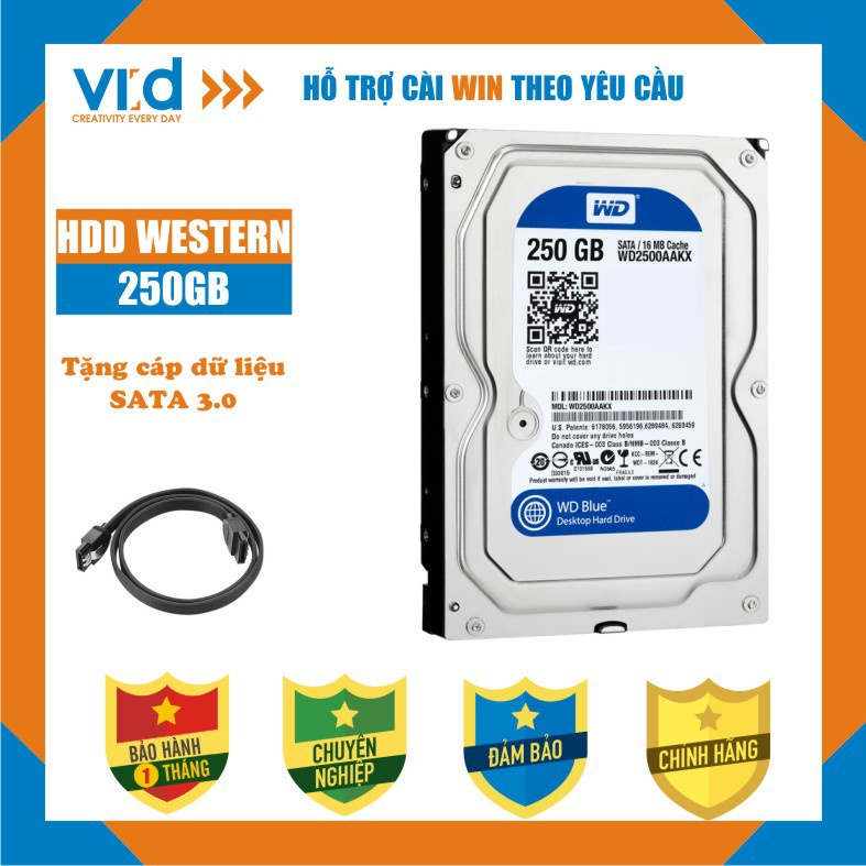 (Hàng Mới Về) .Ổ cứng HDD PC 3,5"  500GB 320GB, 250GB, Western , Seagae-Tặng cáp Sata 3.0-Hàng nhập khẩu tháo máy đồng b