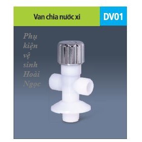 DV01 - Bộ van chia nước xi hình chữ T có 3 đầu chờ