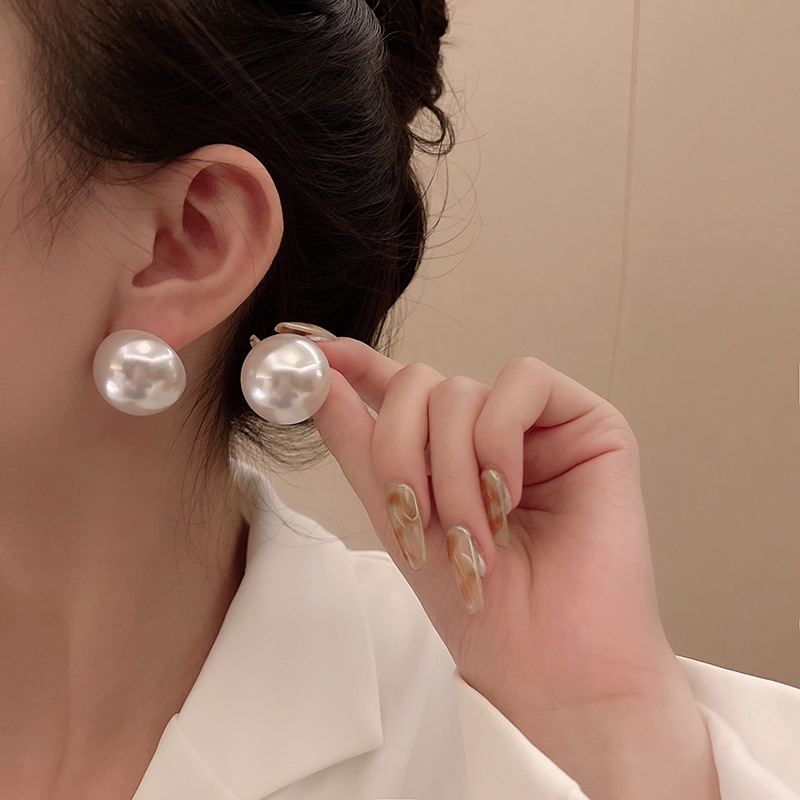 Khuyên Tai Ngọc Trai Lớn Sang Trọng Thời Trang Cao Cấp Cho Nữ F886