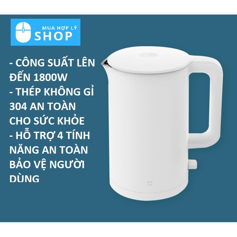 Ấm siêu tốc Xiaomi MIJIA 1A công suất lớn 1800W - Bình đun nước Xiaomi 1A new version