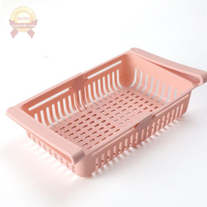 Khay đựng thức ăn cài gắn tủ lạnh kéo dài thu gọn tiết kiệm không gian