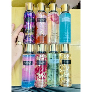 (USA 250ml) Xịt thơm toàn thân Victoria's Secret đủ mùi chai tròn mới