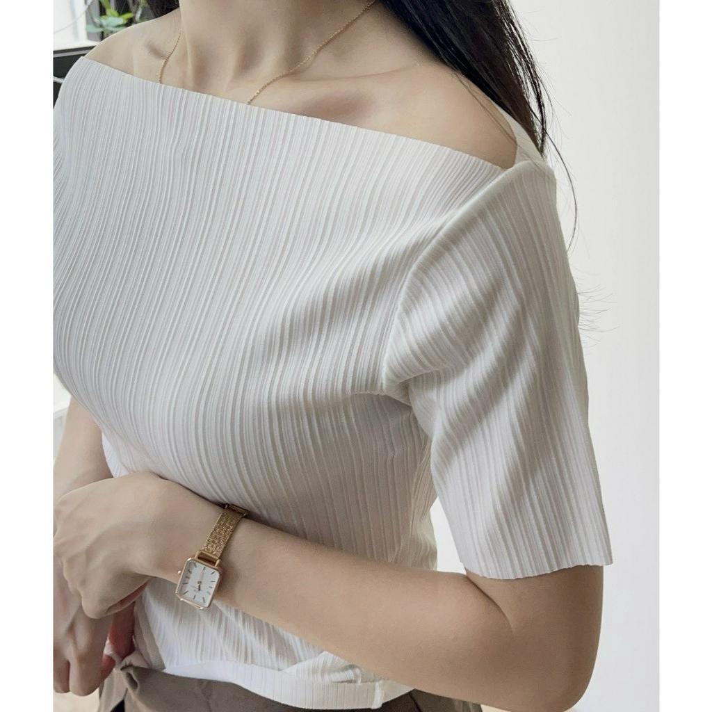 Áo trễ vai tăm thái cổ thuyền Miho Studio