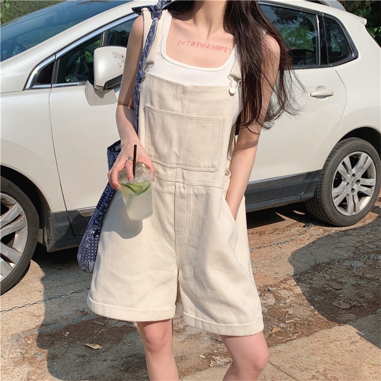 Jumpsuit Không Tay Dáng Rộng Thời Trang Mùa Hè Cá Tính 49506