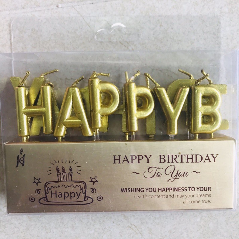 Set nến Happy Birthday trang trí bánh kem- bánh sinh nhật các màu