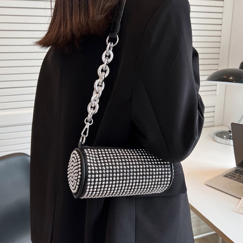 Ielgy Túi Nhỏ Thiết Kế Kiểu Pháp Đính Kim Cương Sáng Bóng Cho Nữ