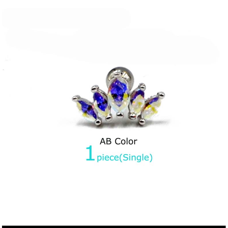 1 Khuyên Tai Hình Con Ngựa Đính Đá Zircon 16g