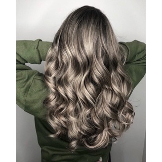Kem Nhuộm Tóc Màu Vàng Khói Light Blonde Ash 8.11 Kèm Trợ Nhuộm