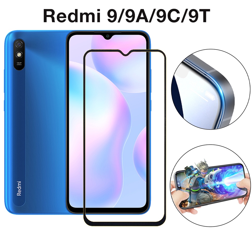 Kính cường lực Redmi 9 9A 9C 9T full màn cao cấp chống trầy xước màn tặng kèm khăn lau màn hình Kính [9D]