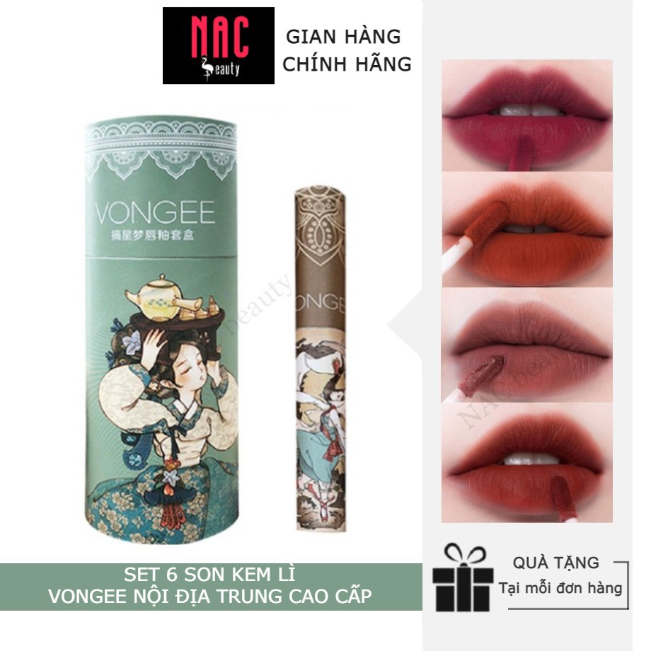 Set son VonGee Nội địa Trung/ Bộ son 6 cây