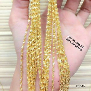 ( Giá sỉ) Dây chuyền xoắn xi mạ vàng màu 24 D4420