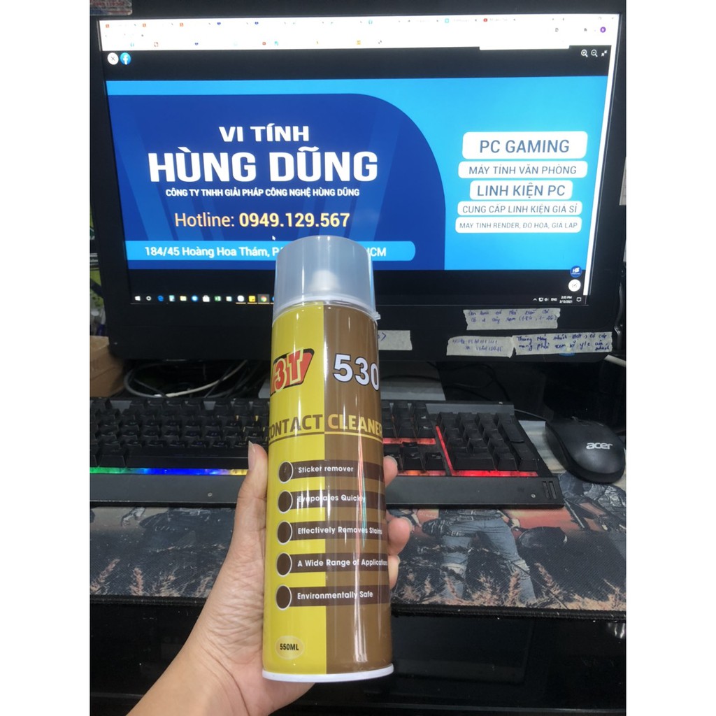 Dung dịch 3T - 530 vệ sinh keo linh kiện điện thoại, máy tính, thiết bị điện tử