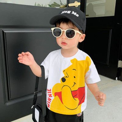 Áo thun cho bé in hình gấu pooh,chuột mickey hàng minky mom thun lạnh