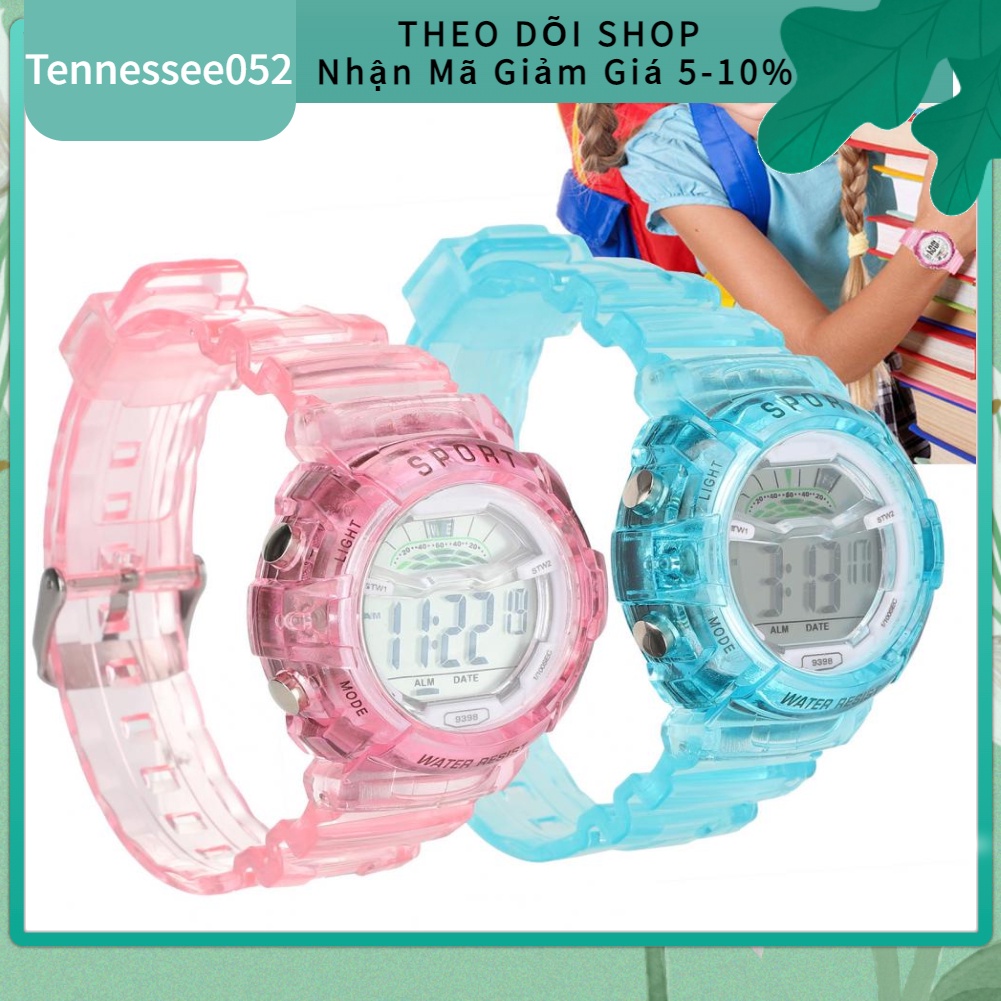 Hàng Sẵn Đồng hồ trẻ em điện tử không thấm nước Đồng hồ đeo tay ban đêm Giảm sức đề kháng cho trẻ em Đồng hồ điện tử đa năng chống nước dạ quang dành cho bé【Tennessee052】