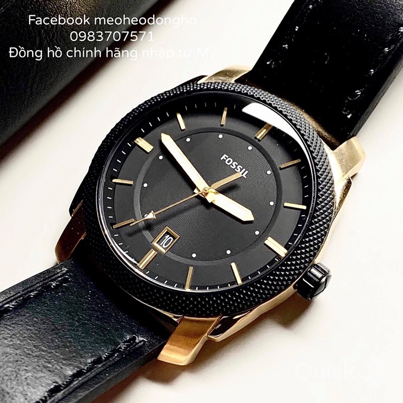 (Auth) ĐỒNG HỒ NAM FOSSIL MACHINE BLACK LEATHER | BigBuy360 - bigbuy360.vn