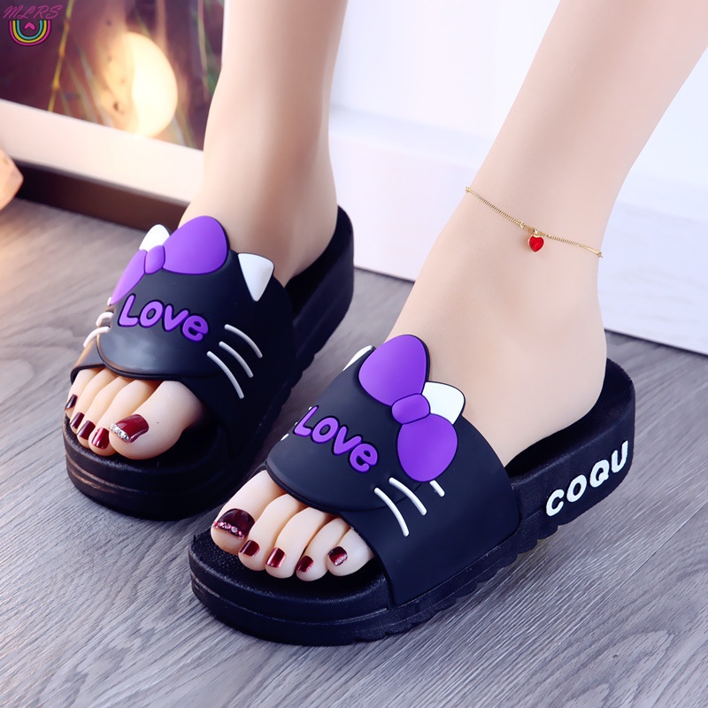 Dép Cao Su Đế Dày Chống Trượt Họa Tiết Hoạt Hình Hello Kitty Dễ Thương