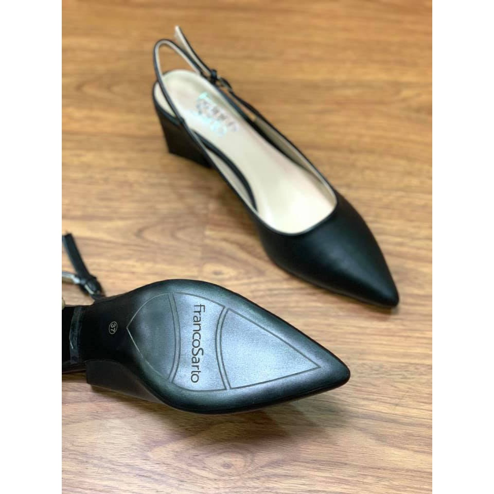 Giày cao gót dáng slingback quai hậu mũi nhọn gót vuông 5p (form to lệch 1sz) MS1657