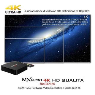 Bộ TV box HD 4K MXQ-Pro RK3229 với bộ nhớ 1GB RAM/8GB ROM cho gia đình