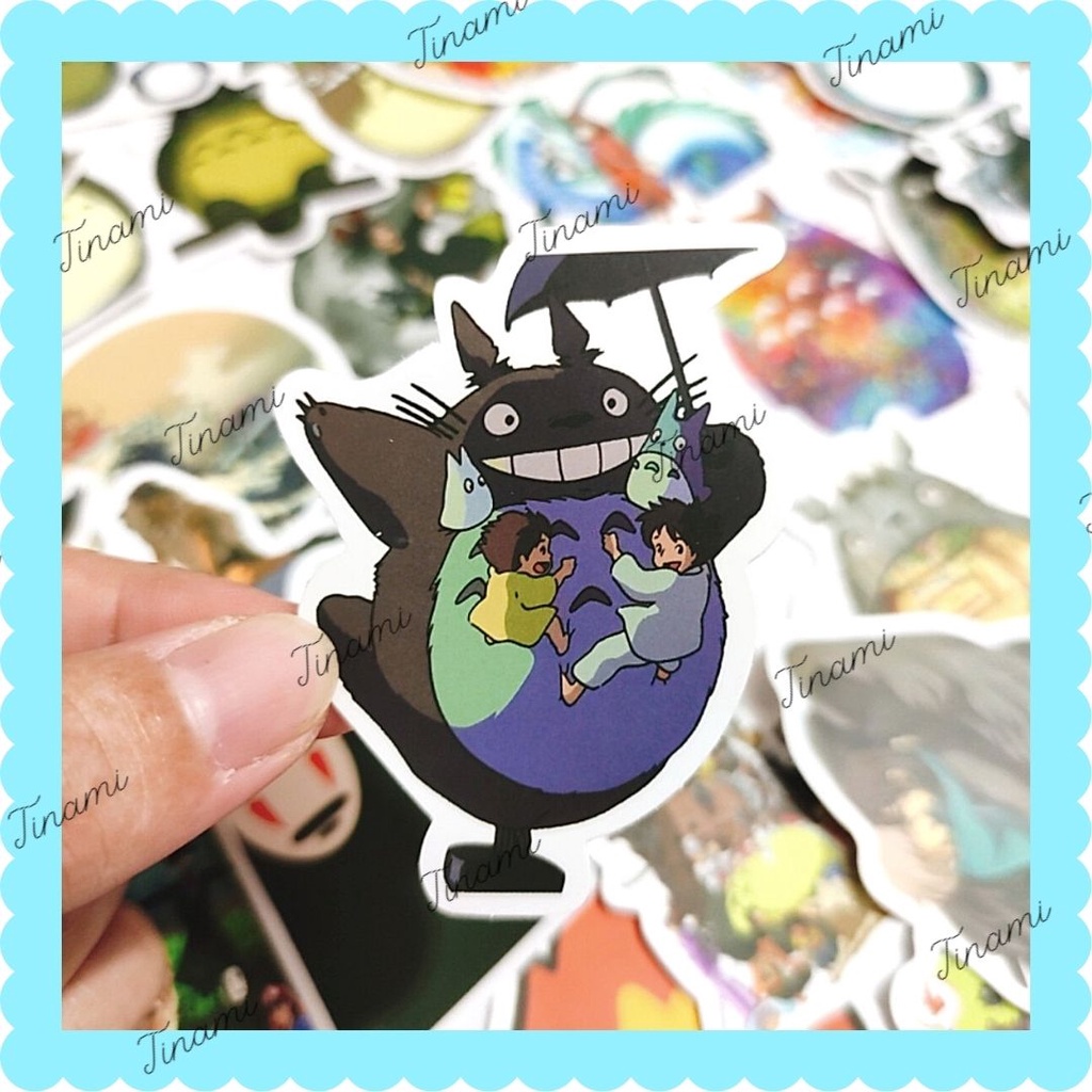 50 Sticker nhân vật Studio Ghibli dễ thương hình dán chống nước dùng trang trí decor