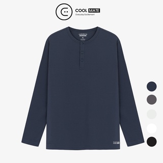 Áo thun nam dài tay Prime Henley Cotton Compact Premium thương hiệu Coolmate