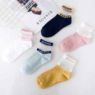 Vớ Cotton Phối Lưới Xuyên Thấu Thời Trang Dành Cho Nữ