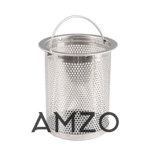Rổ lọc rác inox bồn rửa chén để thay thế có quai xách- AMZO