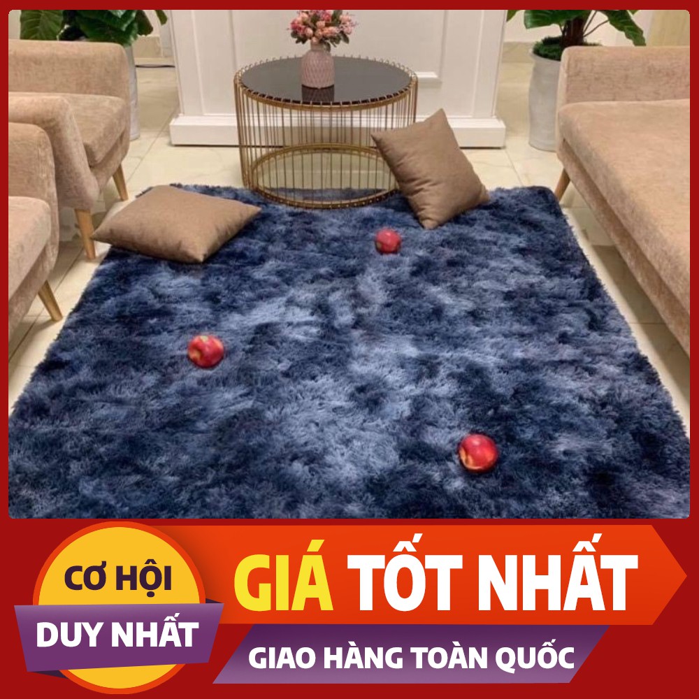 Thảm lông loang trải sàn lông dày hàng loại 1( kích thước 1m6x2m- Mặt sau chống trượt)