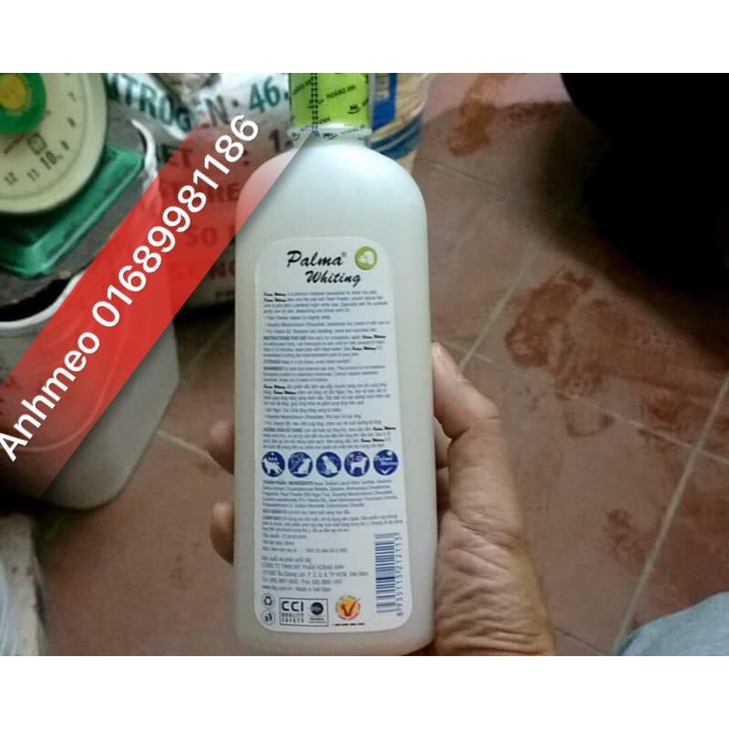Dầu tắm chó - mèo lông trắng Palma whiting