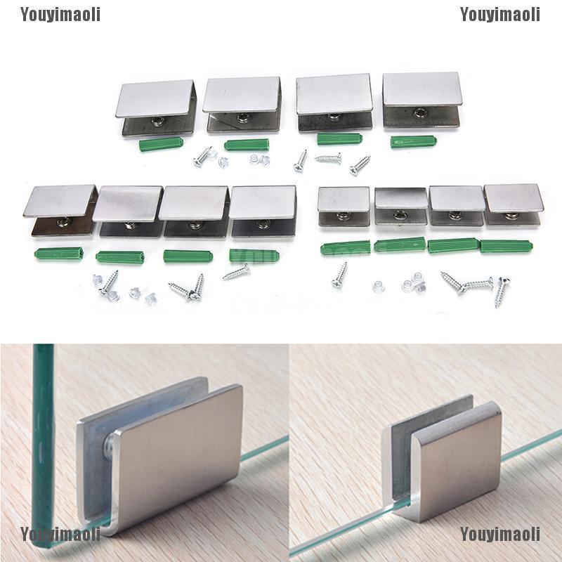 Giá đỡ kẹp kính thủy tinh bằng Inox 6-12Mm thiết kế hình vuông chuyên dụng