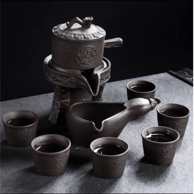 Bộ ấm pha trà kiểu cổ chất liệu sức cao cấp, tinh tế màu sắc nhã nhặn