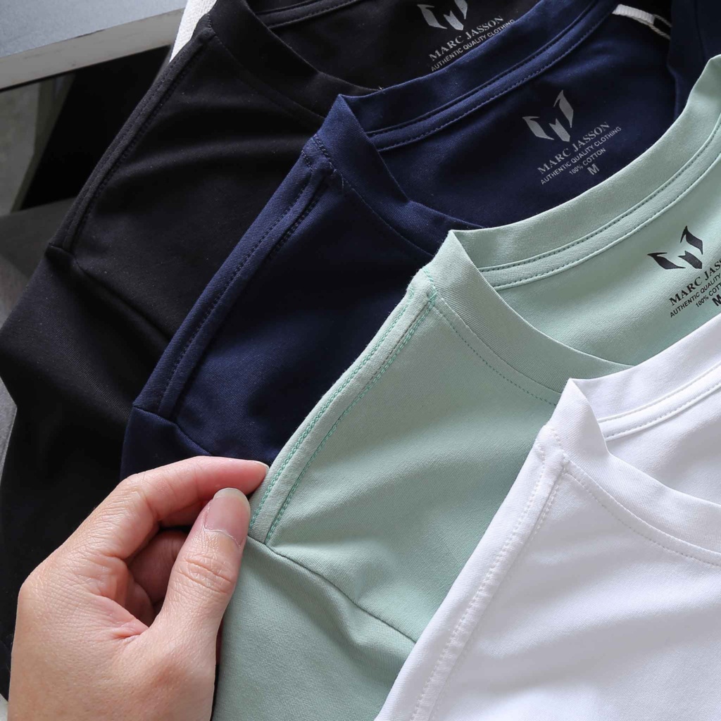 (Có size 3XL) Áo thun nam cổ tròn cotton Marc Premium 4 cơ bản trẻ trung, lịch lãm The Basic