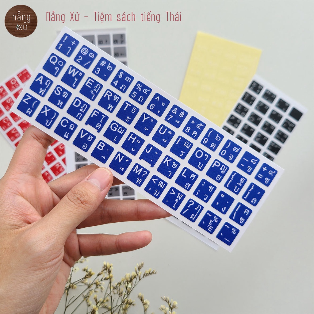 Sticker dán bàn phím tiếng Thái